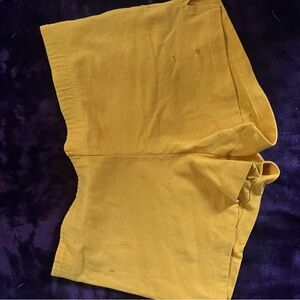 Yellow Casual Shorts